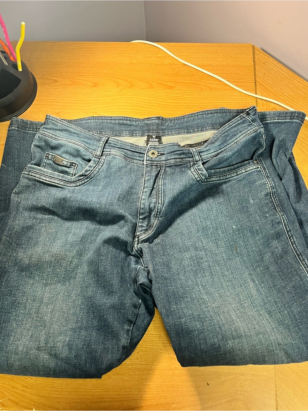 KUHL Denim Klassik Jeans Men's 38x30 Blue Straight Stretch Outdoor Pants
